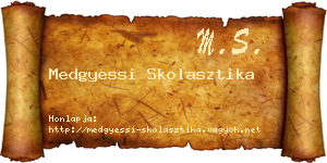 Medgyessi Skolasztika névjegykártya